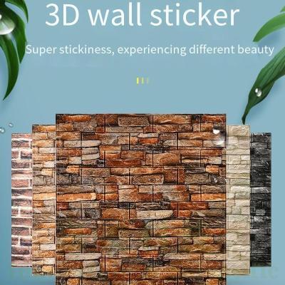 Wholesale PE Self Adhesive Brick Waterproof 3D Wallpaper Home DecorationHot sale products Hot sale products