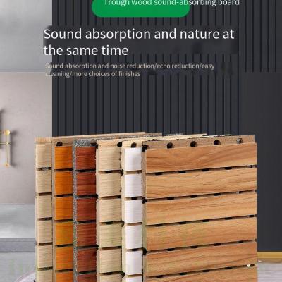 Wholesale sound-absorbing board fire slot wood sound-absorbing wood sound-absorbing board concert hall wall slot factory outlet